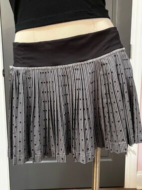 lululemon athletica  Pleat to Street II Skort Black/Grey Gingham—very rare